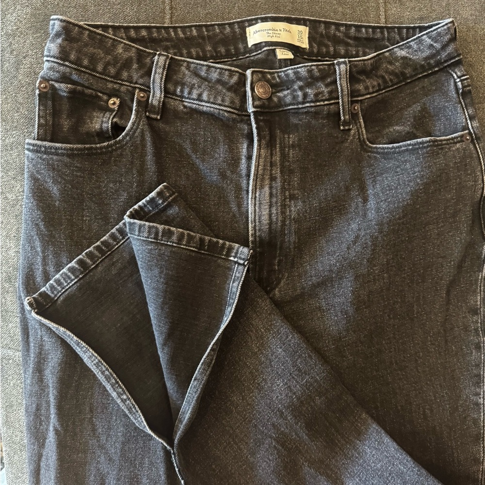 Abercrombie & Fitch Black Curve Love High Rise Jeans